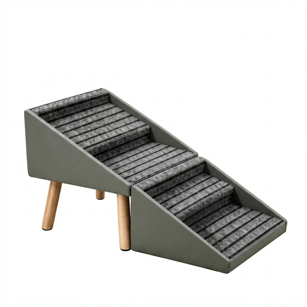 LumiPaws® 2-in-1 Foldable Dog Stairs & Ottoman Ramp