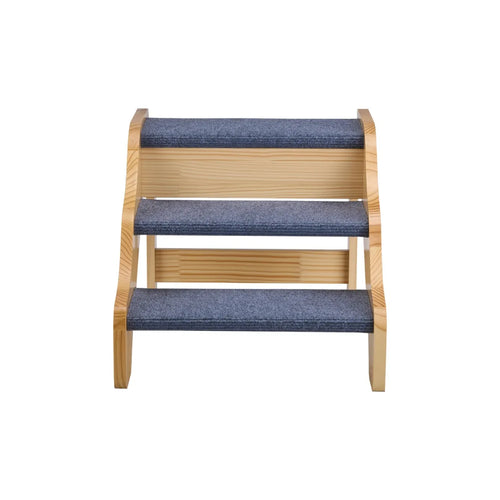 LumiPaws® 3-Step Wooden Dog Stairs for Bed & Couch⁠